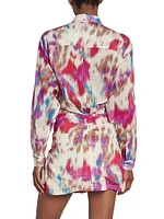 Nueva Abstract-Print Cotton Shirtdress