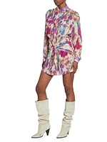 Nueva Abstract-Print Cotton Shirtdress