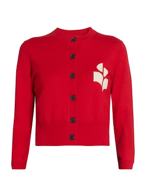 Newton Logo Cotton & Wool-Blend Cardigan