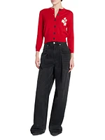 Newton Logo Cotton & Wool-Blend Cardigan