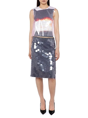 Delta Sequined Midi-Skirt