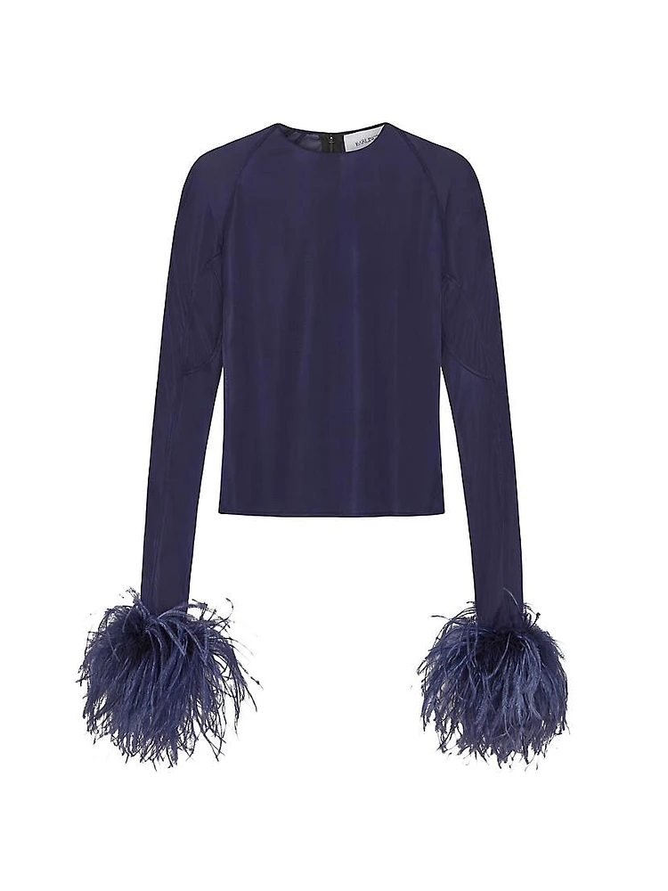 Alero Feather-Cuff Top