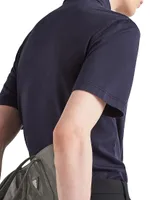 Short-Sleeved Cotton Polo Shirt