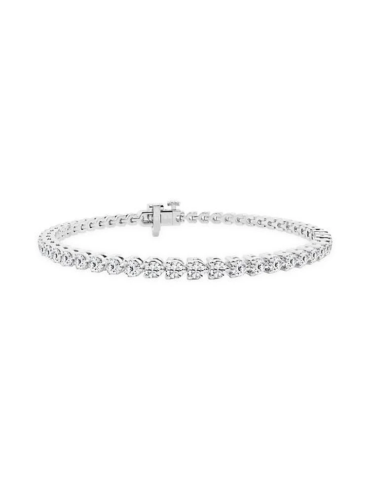 14K White Gold & Lab-Grown Diamond Tennis Bracelet