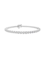 14K White Gold & Lab-Grown Diamond Tennis Bracelet