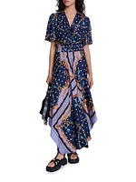 Satin-Look Patterned Maxi Dress