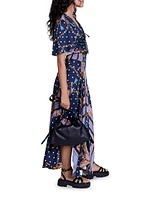 Satin-Look Patterned Maxi Dress