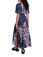 Satin-Look Patterned Maxi Dress