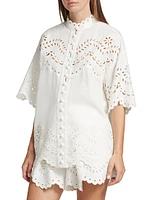 Junie Embroidered Linen Shirt