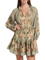 Lexi Floral Long-Sleeve Minidress