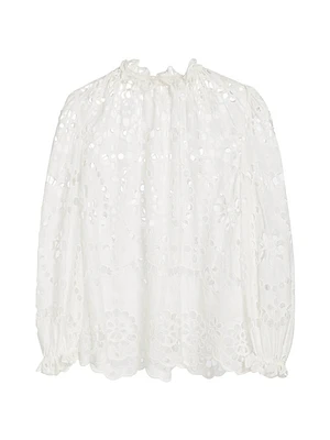 Lexi Cotton Eyelet Blouse