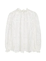 Lexi Cotton Eyelet Blouse