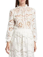 Lexi Cotton Eyelet Blouse