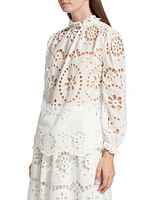 Lexi Cotton Eyelet Blouse