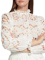 Lexi Cotton Eyelet Blouse