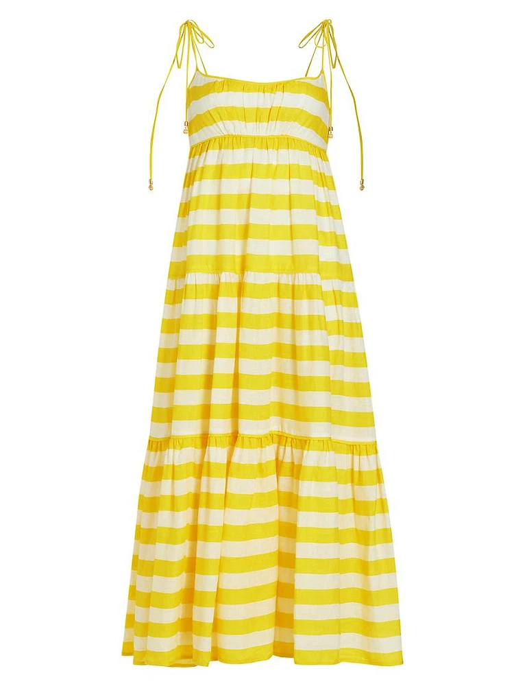 Alight Stripe Linen Maxi Dress