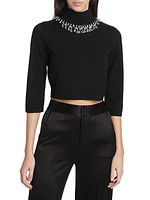 Matchmaker High Neck Crop Blouse