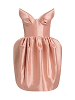 Matchmaker Silk-Blend Bustier Minidress