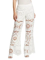 Lexi Flared Eyelet Linen Pants