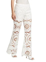 Lexi Flared Eyelet Linen Pants