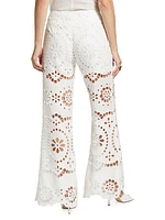 Lexi Flared Eyelet Linen Pants