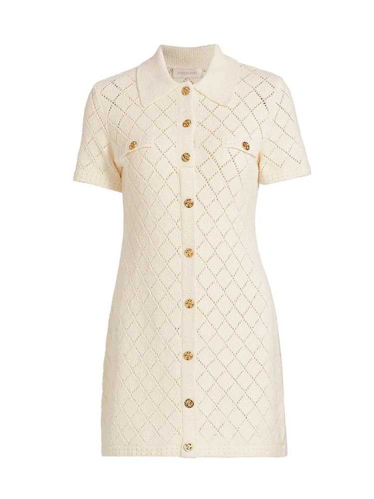 Matchmaker Cotton-Blend Polo Minidress