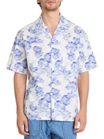 Lazlo Blurred Floral Camp Shirt