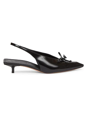 Les Slingbacks Cubisto 35MM Leather Slingback Pumps