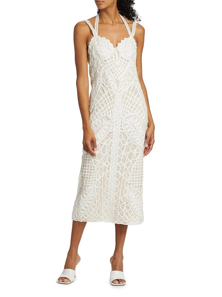 Louise Lace Midi Dress