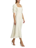 Karissa Ruched A-Line Midi-Dress