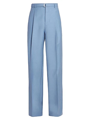 Wide-Leg Wool Trousers