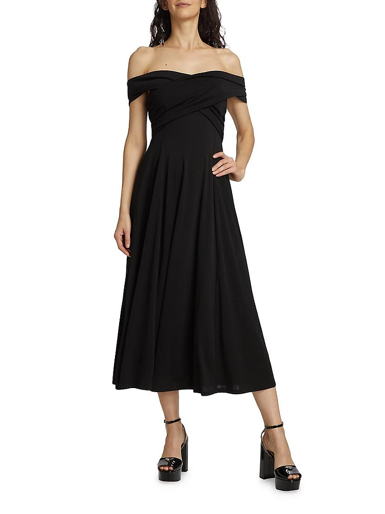 Lucy Off-The-Shoulder Midi-Dress