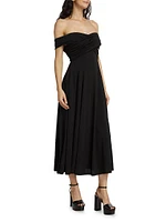 Lucy Off-The-Shoulder Midi-Dress