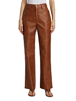 Lenny Croc Faux-Leather Pants