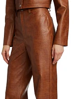 Lenny Croc Faux-Leather Pants