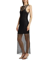 Mika Crystal Mesh Maxi Dress