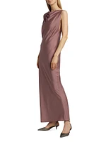 Kate Satin Draped Maxi Dress