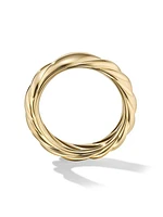 Sculpted Cable Band Ring In 18K Yellow Gold