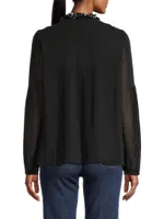 Dakota Embellished Crepe Chiffon Blouse