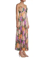 Hadley Pleated Floral Gown