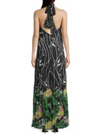 Anika Halterneck Plisse Gown