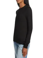 Cotton Crewneck Long-Sleeve T-Shirt