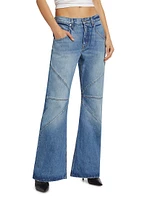 Bowie Seam Detail Low-Rise Jeans