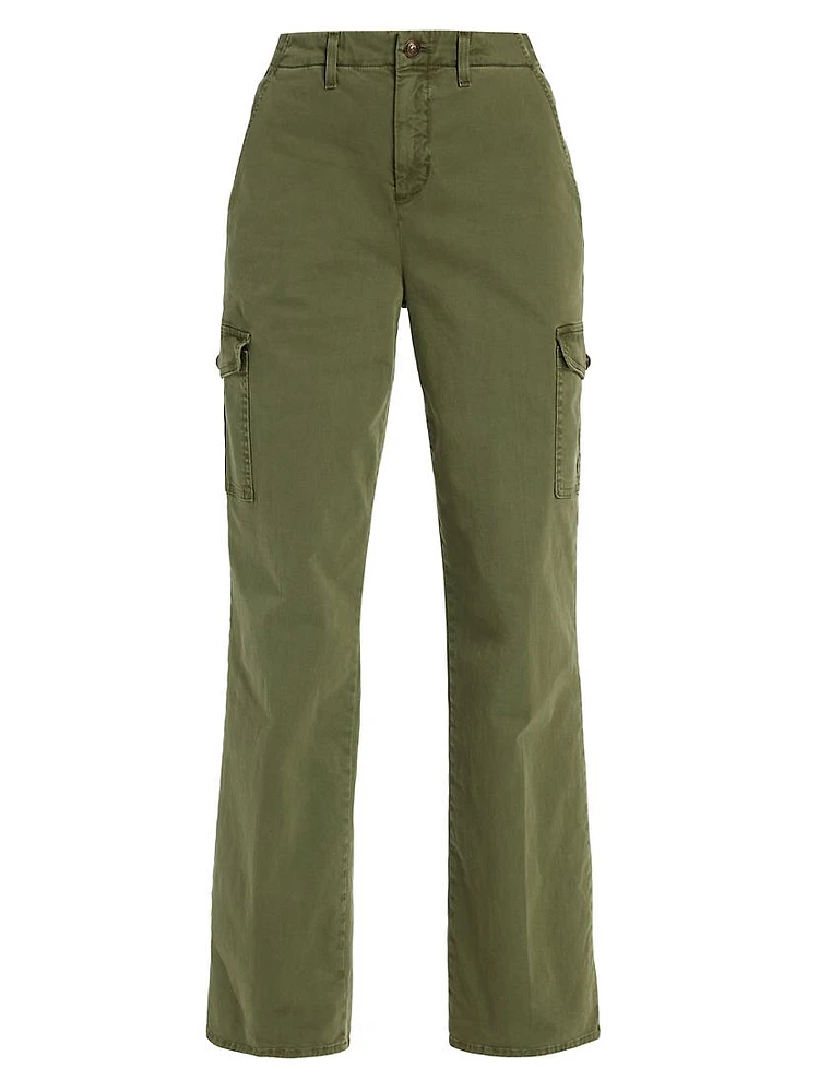 Channing Cotton Twill Straight-Leg Pants