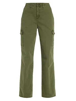 Channing Cotton Twill Straight-Leg Pants