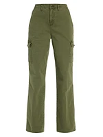 Channing Cotton Twill Straight-Leg Pants