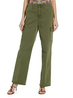 Channing Cotton Twill Straight-Leg Pants