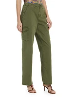 Channing Cotton Twill Straight-Leg Pants