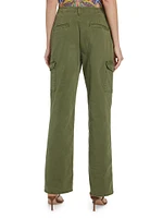 Channing Cotton Twill Straight-Leg Pants