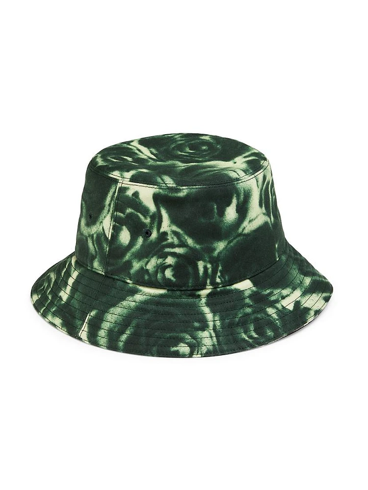 Rose-Printed Bucket Hat